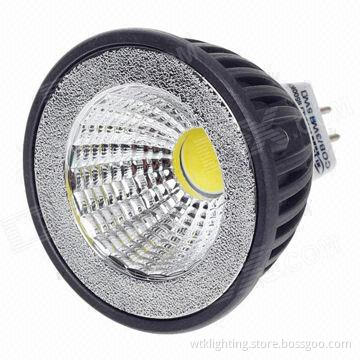 MR16 GX5.3 3W 280lm 6,500K COB LED Light in Black + White, 12V AC Rated Voltage